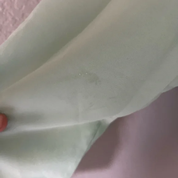 Vintage Silk Embroidered Mint Green Women's Top - Picture 4 of 8